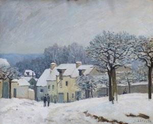 The Place du Chenil at Marly-le-Roi, Snow, 1876
